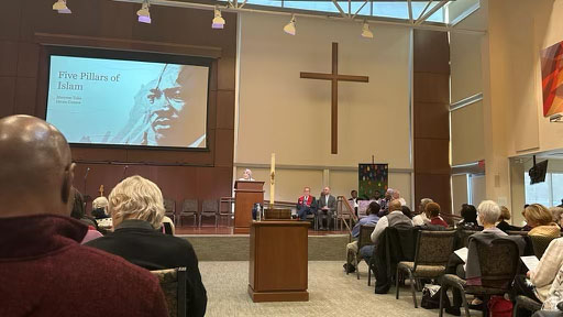 The Martin Luther King Jr. Interfaith Prayer Service was organized by Christ the King Lutheran Church. Divan Center member Meryem Teke gave a short presentation on the five pillars of Islam and guests were served Noah's pudding, a sign of diversity, prepared by Divan Center volunteers.